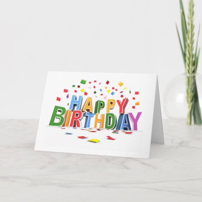 Tarjeta Feliz cumpleaños (Anverso)