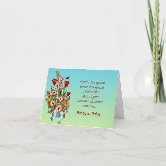 Tarjeta Feliz cumpleaños (Anverso)