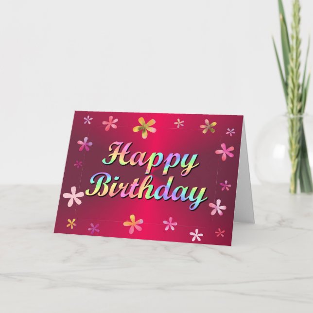 Tarjeta Feliz cumpleaños (Anverso)