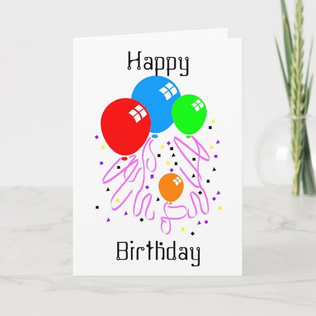 Tarjeta Feliz cumpleaños (Anverso)
