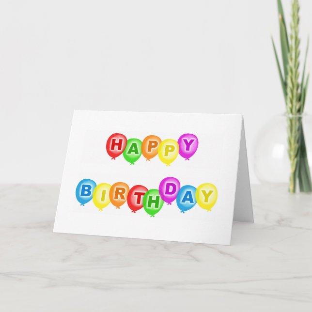 Tarjeta Feliz cumpleaños (Anverso)