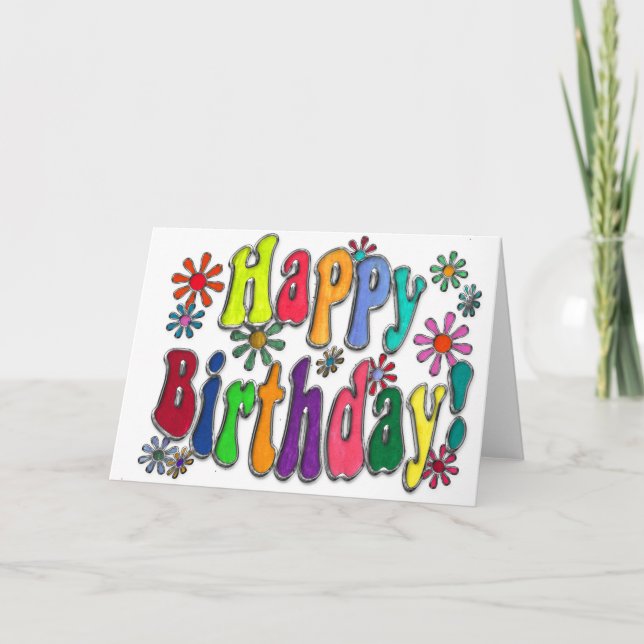 Tarjeta Feliz cumpleaños (Anverso)
