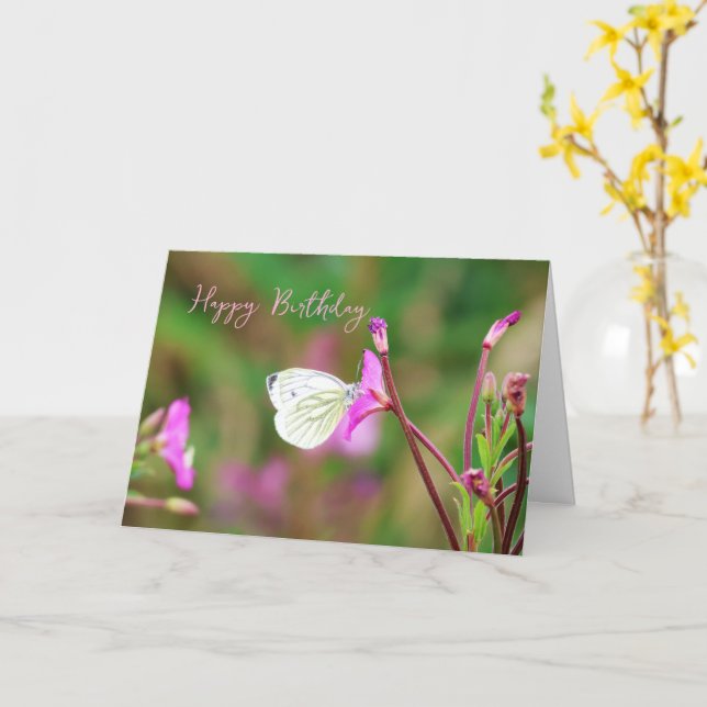 Tarjeta Feliz cumpleaños (flor amarilla)