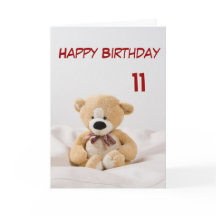 Feliz cumpleaños 11º tema del osito de Teddy