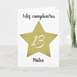 Tarjeta Feliz cumpleaños 13 a feliz cumpleaños
