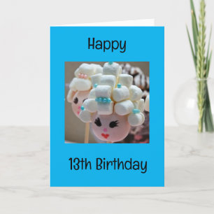 TARJETA FELIZ "CUMPLEAÑOS 13" A UNA DULCE JOVEN