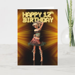 Tarjeta Feliz cumpleaños 14, eres una estrella, Deva en el
