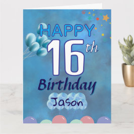 Tarjeta Feliz cumpleaños 16º adolescente