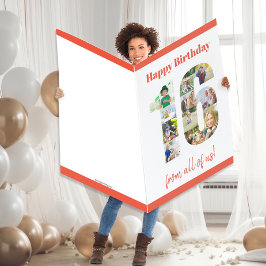 Tarjeta Feliz cumpleaños 16º Collage de fotos enorme