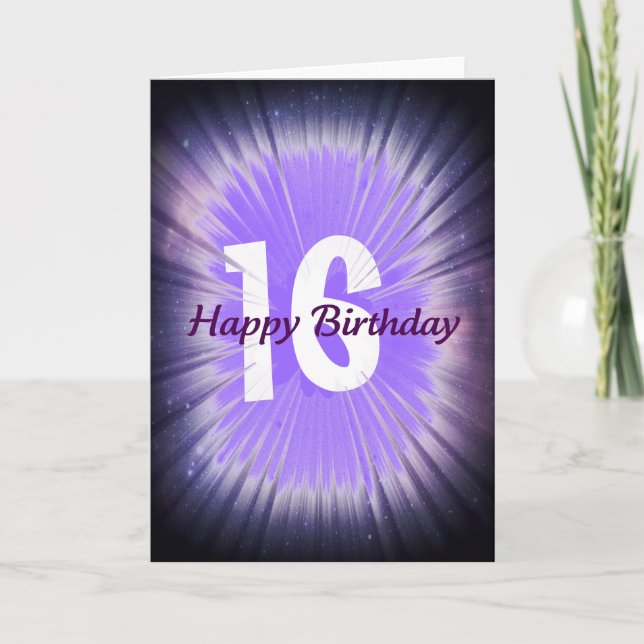 Tarjeta Feliz cumpleaños 16 (Anverso)