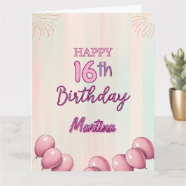 Tarjeta Feliz cumpleaños 16, Chica dulce adolescente
