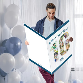 Tarjeta Feliz Cumpleaños 16 Hijo Número 16 Collage de Foto