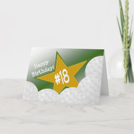 Tarjeta ¡Feliz cumpleaños 18, Estrella del Golf!