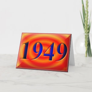 Tarjeta Feliz cumpleaños 1949 años de años 40 de los años