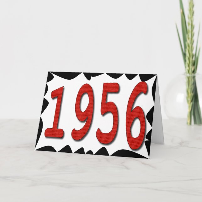 Tarjeta Feliz cumpleaños 1956 año de nacimiento 50 años ci (Anverso)