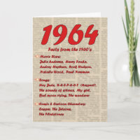 Feliz cumpleaños 1964 años de los años 60 60s de