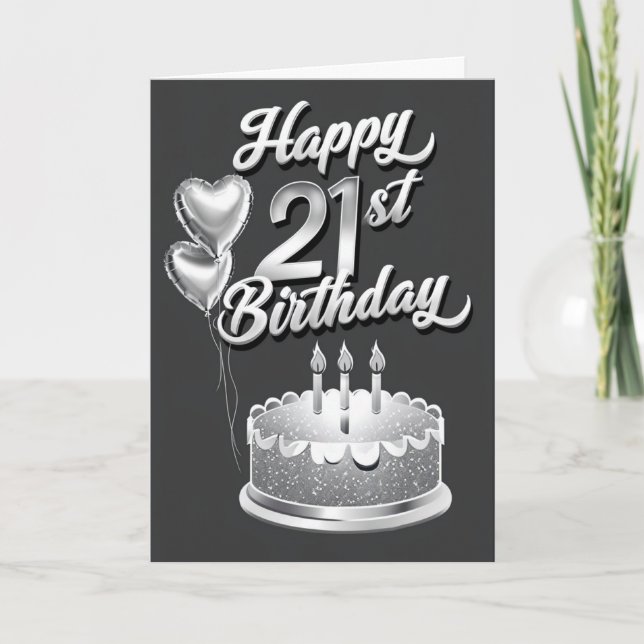 Tarjeta Feliz cumpleaños 21 (Anverso)