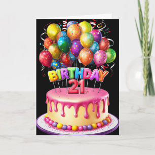 Tarjeta Feliz cumpleaños 21