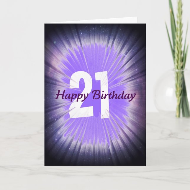 Tarjeta Feliz cumpleaños 21 (Anverso)