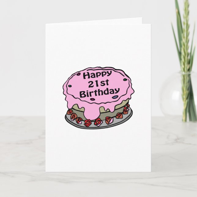 Tarjeta ¡Feliz cumpleaños 21! (Anverso)