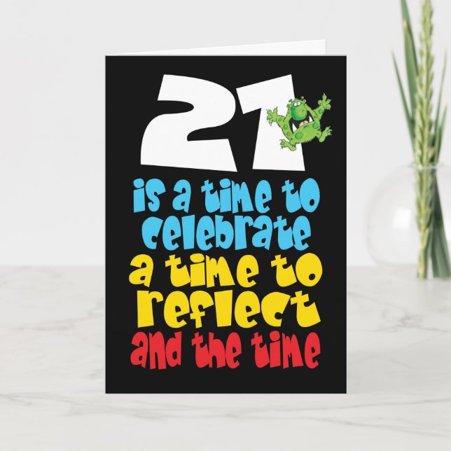 Tarjeta Feliz cumpleaños 21 (Anverso)