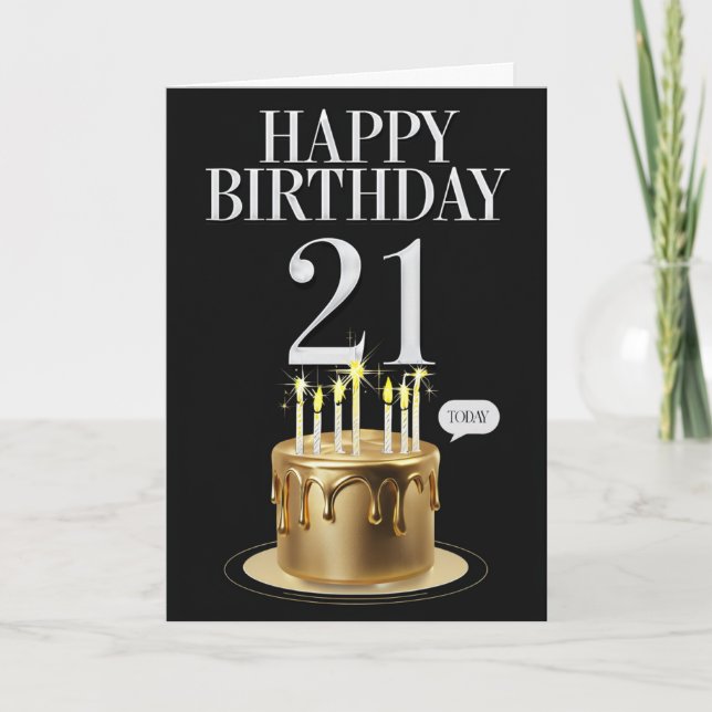 Tarjeta Feliz cumpleaños 21 (Anverso)