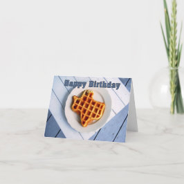 Tarjeta Feliz cumpleaños, 24 de agosto, Texas Waffle