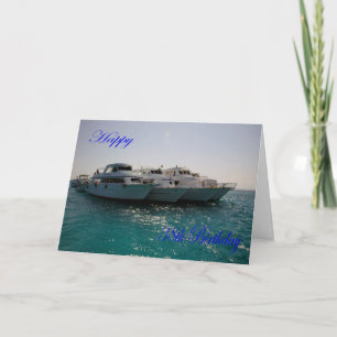 Tarjeta Feliz cumpleaños 38 Barcos de buceo