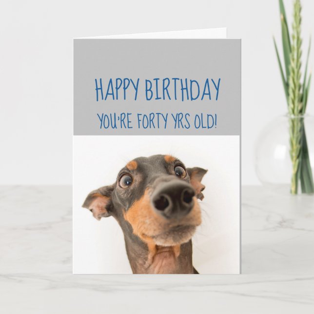 Tarjeta Feliz cumpleaños 40° secreto a parecer más joven d (Anverso)