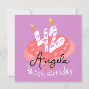 Tarjeta Feliz cumpleaños 42 Donut Cake