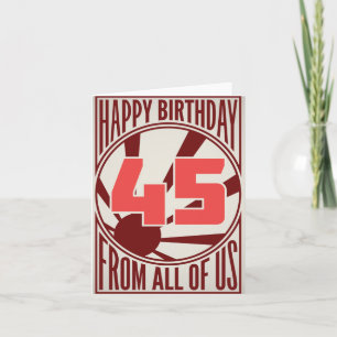 Tarjeta Feliz cumpleaños 45