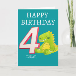 Tarjeta Feliz cumpleaños - 4 hoy