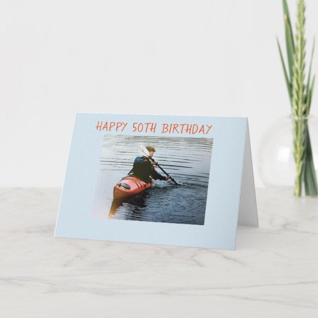 TARJETA FELIZ CUMPLEAÑOS 50 Y DISFRUTE DE TU DÍA (Anverso)