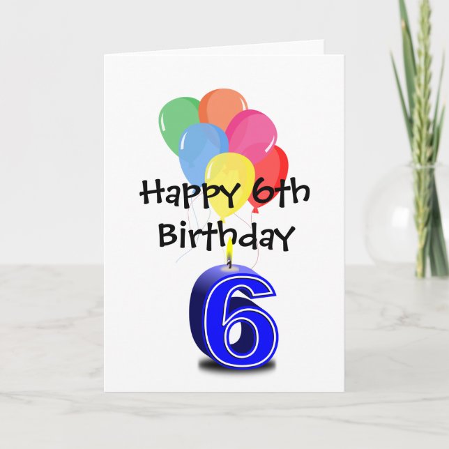 Tarjeta Feliz cumpleaños 6 (Anverso)