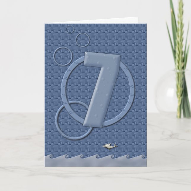 Tarjeta ¡Feliz cumpleaños 7! (Anverso)