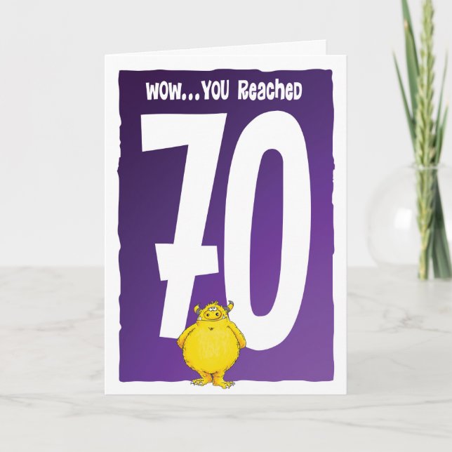 Tarjeta Feliz cumpleaños 70 (Anverso)