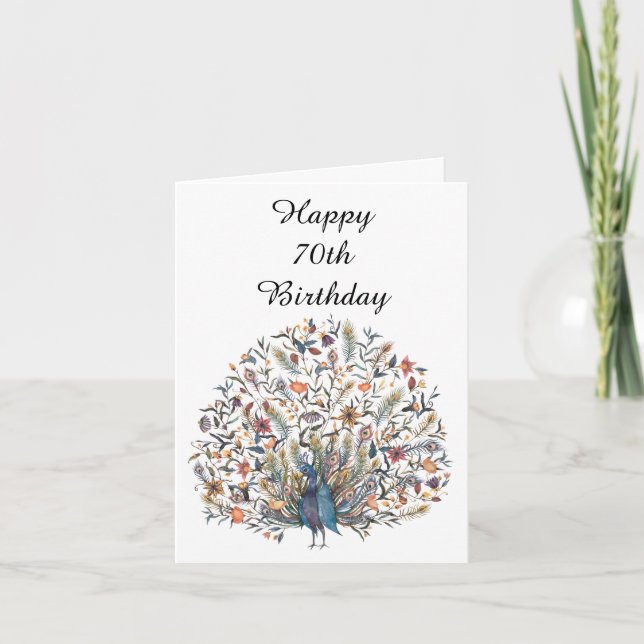 Tarjeta Feliz cumpleaños 70 (Anverso)