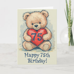 Tarjeta Feliz cumpleaños 75