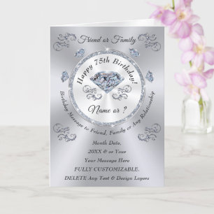 Tarjeta Feliz cumpleaños 75 a un amigo,