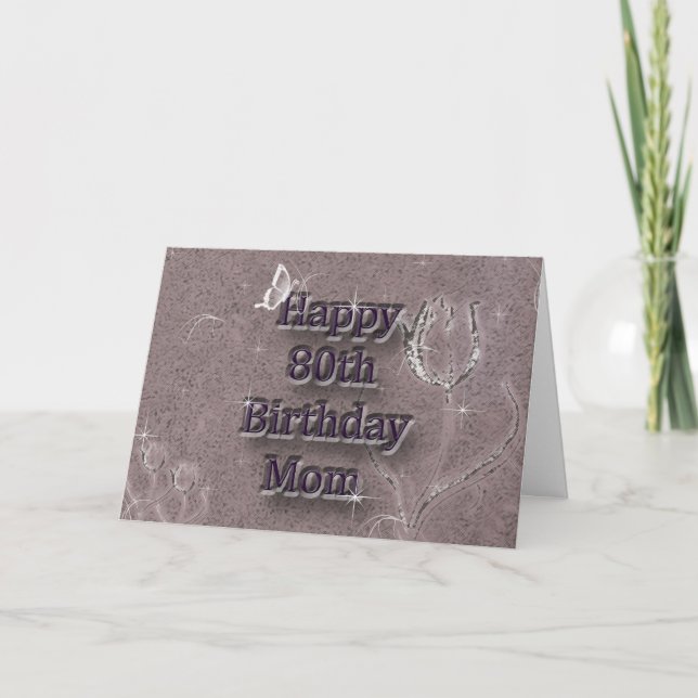 Tarjeta Feliz cumpleaños 80 (Anverso)