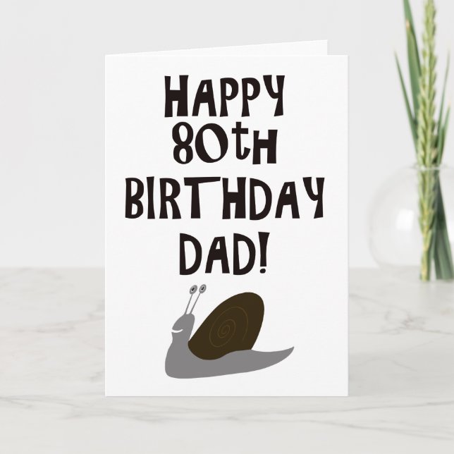 Tarjeta Feliz cumpleaños 80 a papá (Anverso)