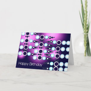 Tarjeta Feliz cumpleaños 80s retro