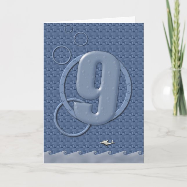 Tarjeta ¡Feliz cumpleaños 9! (Anverso)