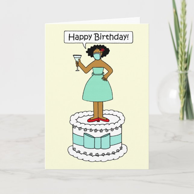 Tarjeta Feliz cumpleaños a 19 damas afroamericanas (Anverso)