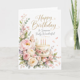 Tarjeta Feliz cumpleaños a alguien verdaderamente maravill