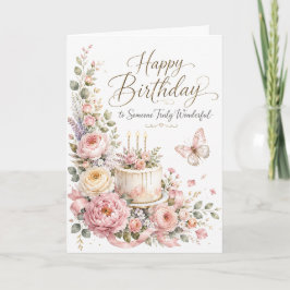 Tarjeta Feliz Cumpleaños a Alguien Verdaderamente Maravill