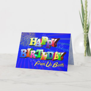 Tarjeta Feliz cumpleaños a ambos