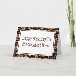 Tarjeta Feliz Cumpleaños A Boss Coffee Beans Card