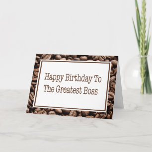 Tarjeta Feliz Cumpleaños A Boss Coffee Beans Card