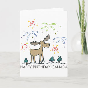 Tarjeta Feliz cumpleaños a Canadá